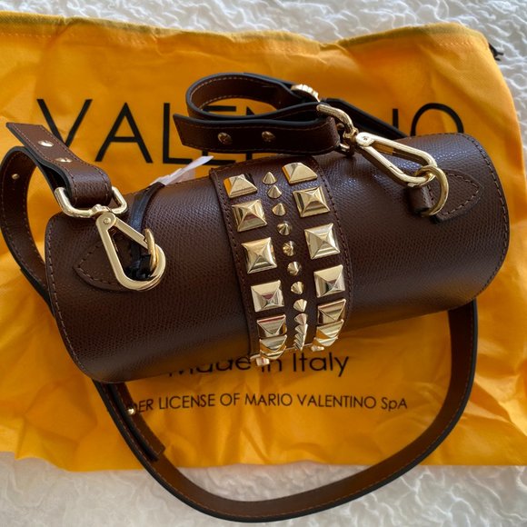 VALENTINO DAPHNE CAROB ITALIAN LEATHER CROSSBODY BAG - Picture 6 of 6